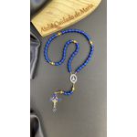 Terço Nossa Senhora Aparecida - Resina azul