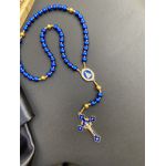 Terço Nossa Senhora Aparecida - Resina azul