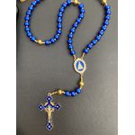 Terço Nossa Senhora Aparecida - Resina azul