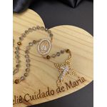 Terço Nossa Senhora Aparecida - Cristais de vidro 