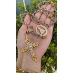 Terço Nossa Senhora Aparecida - Cristais de vidro 