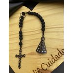 Terço Compacto - Nossa Senhora Cravejada - Preto