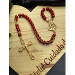 Rosario Compacto - Vermelho - Nossa Senhora