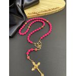 Terço Nossa Senhora - Coração de strass 