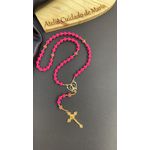 Terço Nossa Senhora - Coração de strass 