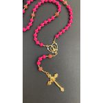Terço Nossa Senhora - Coração de strass 
