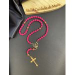Terço Nossa Senhora - Coração de strass 