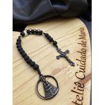Terço compacto - Medalha Nossa Senhora - Ouro Velho Preto