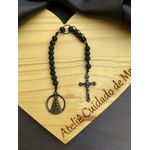 Terço compacto - Medalha Nossa Senhora - Ouro Velho Preto