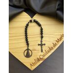Terço compacto - Medalha Nossa Senhora - Ouro Velho Preto