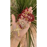 Terço Nossa Senhora Cravejada - Vermelho