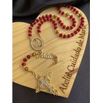 Terço Nossa Senhora Cravejada - Vermelho
