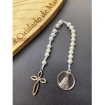 Terço Compacto - Pinjente de Nossa Senhora Prata 