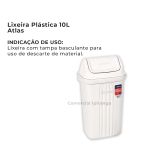 Lixeira Plastica 10l Atlas