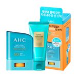 AHC Natural Perfection Double Shield Sun Stick + Emerald Cleansing Foam