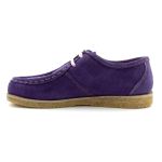 Outlet Sapato London Feminino couro roxo, solado crepe látex e palmilha anatômica.
