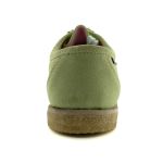 Outlet Sapato London Feminino em couro verde pistache, solado crepe em borracha látex.