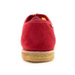 Outlet Sapato London Feminino em couro vermelho tomate, solado crepe em borracha látex.