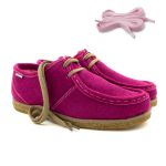 Outlet Sapato London Feminino em couro pink, solado crepe látex e palmilha anatômica.
