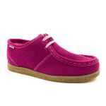 Outlet Sapato London Feminino em couro pink, solado crepe látex e palmilha anatômica.