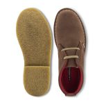 Bota Camping Chocolate em couro legitimo com solado crepe em borracha látex.