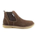 Bota Chelsea Masculina couro chocolate, solado em látex e palmilha anatômica.