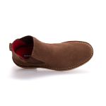 Bota Chelsea Masculina couro chocolate, solado em látex e palmilha anatômica.