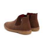 Bota Chelsea Masculina couro chocolate, solado em látex e palmilha anatômica.