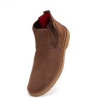 Bota Chelsea Masculina couro chocolate, solado em látex e palmilha anatômica.