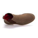 Bota Chelsea Masculina couro camurça rato, solado látex palmilha anatômica.