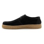 Sapato London Sport couro preto, solado borracha ambar e palmilha anatômica.