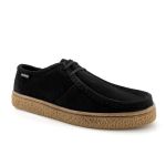 Sapato London Sport couro preto, solado borracha ambar e palmilha anatômica.