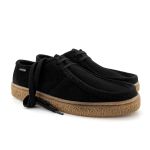Sapato London Sport couro preto, solado borracha ambar e palmilha anatômica.