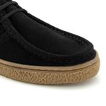 Sapato London Sport couro preto, solado borracha ambar e palmilha anatômica.