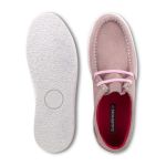 Outlet Sapato London Sport couro rosa claro, solado borracha e palmilha anatômica.