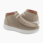 Sapato Masculino London Ultralight em couro taupe com solado em E.V.A.