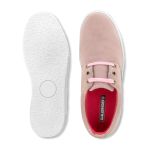 Outlet Sapato SafariSport couro rosa claro, solado borracha e palmilha anatômica.