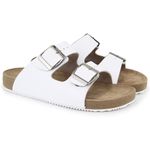 Sandália Birken Masculina Em Couro Floater Branco