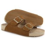 Sandália Birken Masculina Em Couro Nobuck Terra