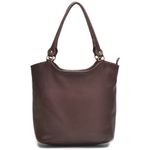 Bolsa Feminina em Couro Floater Forrada Cor Chocolate