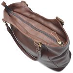 Bolsa Feminina em Couro Floater Forrada Cor Chocolate