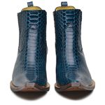 Bota Country Com Salto Cano Curto Em Couro Azul