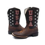 Bota Texana Cano Alto U.S.A em Couro