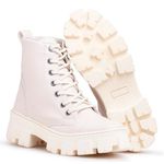 Coturno Tratorado Feminino Off White