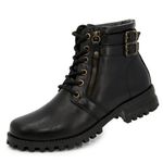 Bota Feminina Preto em Couro Legitímo