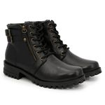 Bota Feminina Preto em Couro Legitímo