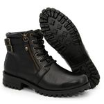 Bota Feminina Preto em Couro Legitímo