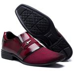 Sapato Social Jeans Vermelho