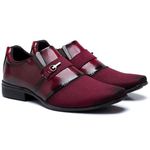 Sapato Social Jeans Vermelho