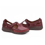 Sapatilha Sapato Feminino Com Aberturas Couro Legitimo Marsala